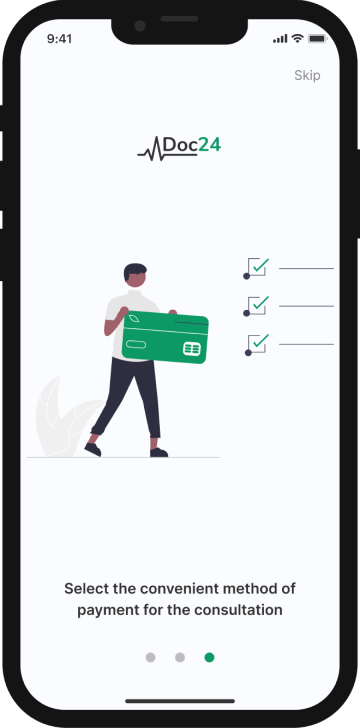 Doc24 onboarding & sign up screen 3