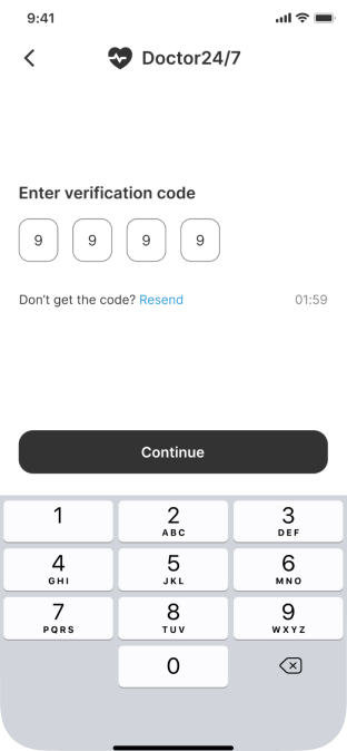 Doc24 app screen 3